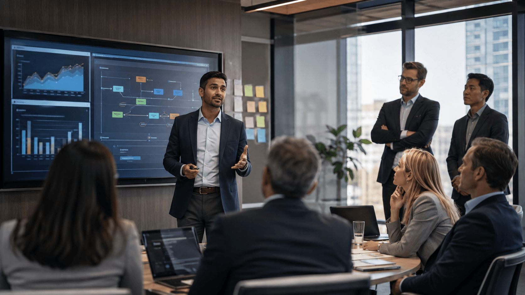 Forward-deployed team working with a client